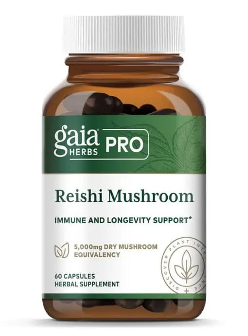 Reishi Mushroom - Dual-extracted organic Reishi fruiting body extract for immune and heart health.