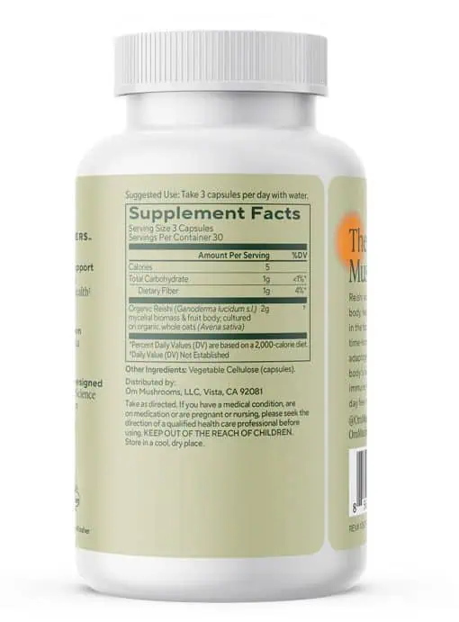 Reishi Mushroom Capsules Natural adaptogen helps support balance & immune health