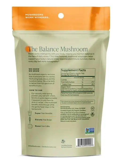 Reishi (Ganoderma lucidum) Natural adaptogen helps support balance & immune health