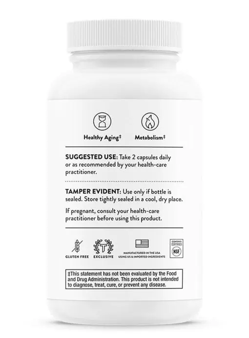 Thorne ResveraCel - NAD+ precursor supplement with nicotinamide riboside and resveratrol for healthy aging.