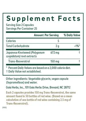 Resveratrol 150 - With 150mg of trans-Resveratrol from Japanese Knotweed for heart and immune support.