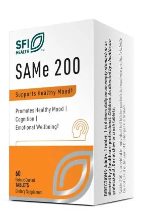 SAMe 200 - 200mg of S-Adenosyl L-Methionine in an enteric-coated tablet for mood, joint, and liver support.