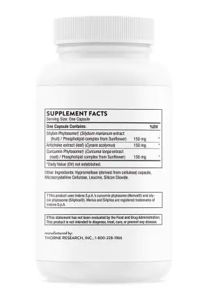Thorne S.A.T. - A milk thistle, artichoke, and curcumin phytosome formula for liver support.
