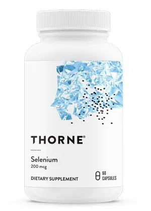Thorne Selenomethionine - Highly absorbable selenium supplement for thyroid, immune, and antioxidant support.