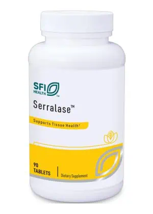 Serralase - A proteolytic enzyme blend with Serratia peptidase, Bromelain, and Papain for tissue repair.