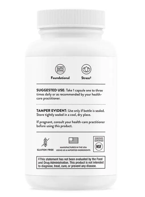Thorne Stress B-Complex (60 Capsules) - Active B vitamin formula with extra B5 for stress and adrenal support.