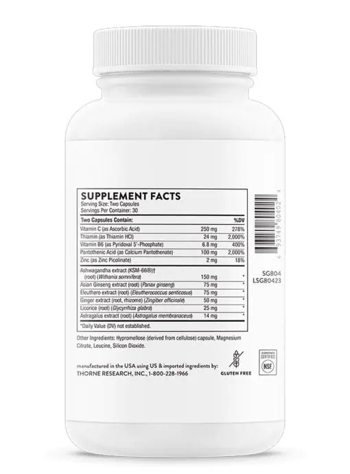 Thorne Phytisone - A non-glandular adaptogenic herb formula for adrenal, stress, and energy support.