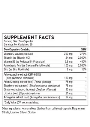 Thorne Phytisone - A non-glandular adaptogenic herb formula for adrenal, stress, and energy support.