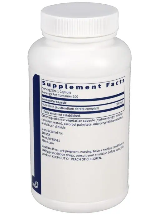 SFI Health Strontium - 300 mg strontium citrate supplement for supporting healthy bone density.