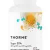 Thorne Super EPA (90 Gelcaps) - EPA-dominant omega-3 fish oil supplement for heart, mood, and joint support.