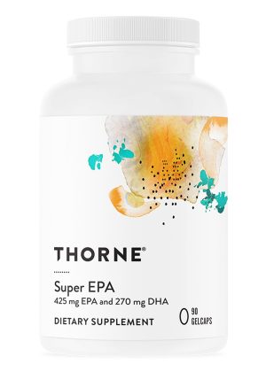 Thorne Super EPA (90 Gelcaps) - EPA-dominant omega-3 fish oil supplement for heart, mood, and joint support.