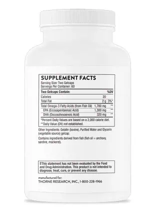 Thorne Super EPA Pro - A high-potency, EPA-dominant omega-3 fish oil for cardiovascular and inflammatory response support.