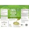 Om Mushroom Matcha Latte Blend Powder - with Lion's Mane, Reishi, and Chaga for focus and immune support.