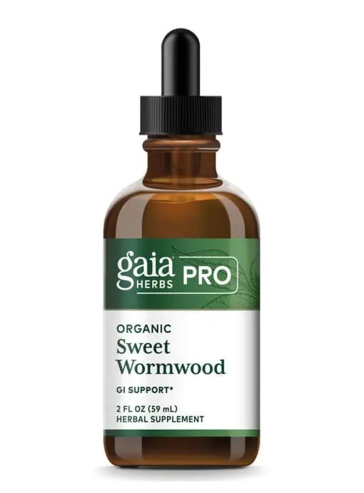 Organic sweet wormwood liquid extract for digestive and internal cleansing support