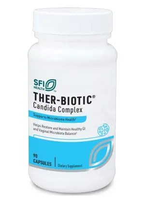 Ther-Biotic Candida Complex - Phytonutrient and enzyme blend for GI and vaginal microbiota balance.