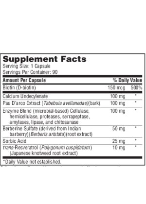 Ther-Biotic Candida Complex - Phytonutrient and enzyme blend for GI and vaginal microbiota balance.