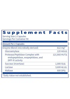 Ther-Biotic SIBB-Zymes - Brush border enzyme formula with DPP-IV for carbohydrate and protein digestion.
