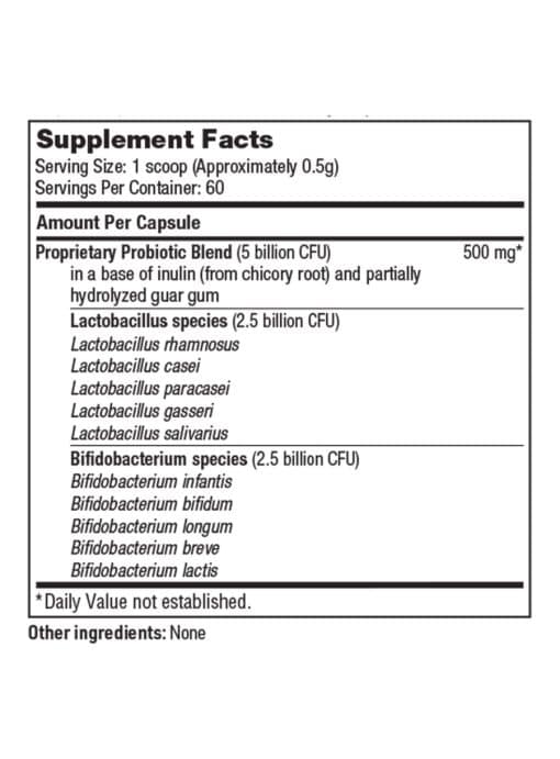 Ther-Biotic Baby - 10-strain, 5 billion CFU probiotic powder for infants' digestive and immune health.