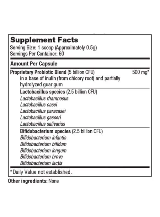 Ther-Biotic Baby - 10-strain, 5 billion CFU probiotic powder for infants' digestive and immune health.
