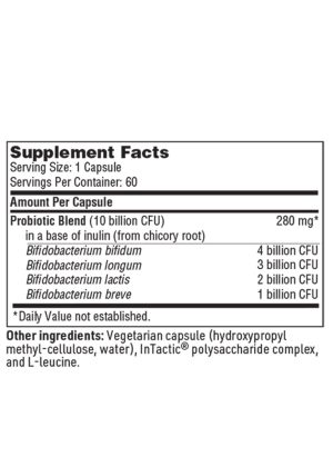 Ther-Biotic Bifido (Factor 4) - 10 billion CFU, 4-strain Bifidobacterium probiotic for GI health.