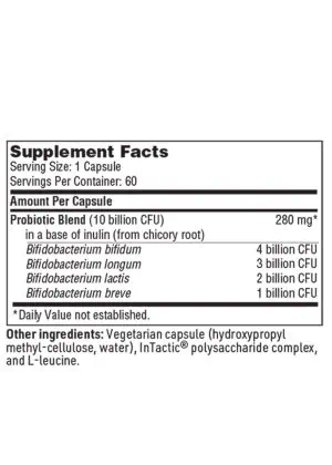 Ther-Biotic Bifido (Factor 4) - 10 billion CFU, 4-strain Bifidobacterium probiotic for GI health.