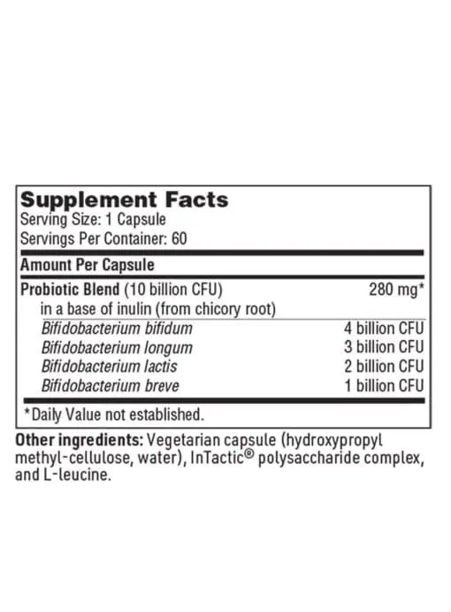 Ther-Biotic Bifido (Factor 4) - 10 billion CFU, 4-strain Bifidobacterium probiotic for GI health.