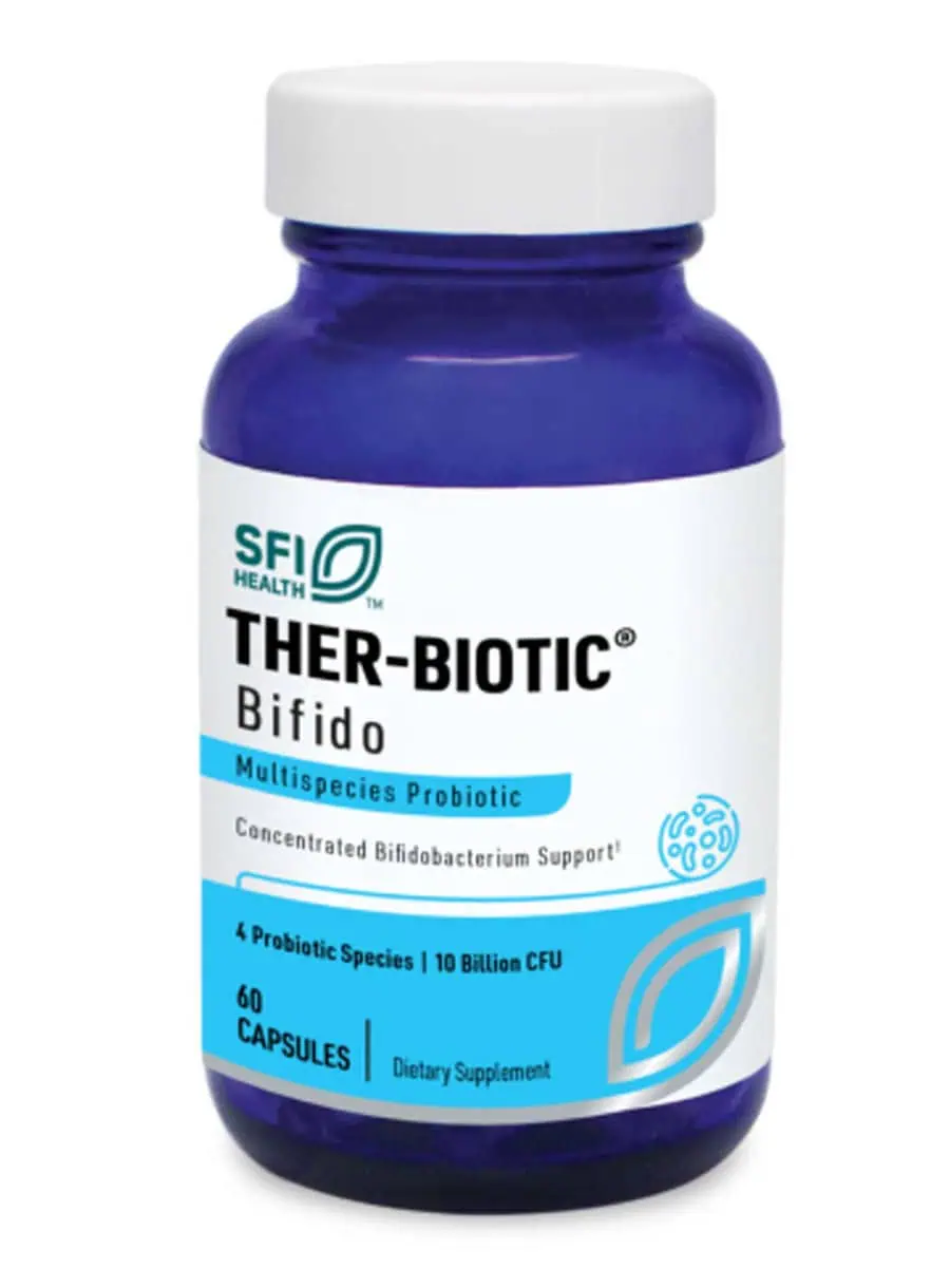 Ther-Biotic Bifido (Factor 4) - 10 billion CFU, 4-strain Bifidobacterium probiotic for GI health.