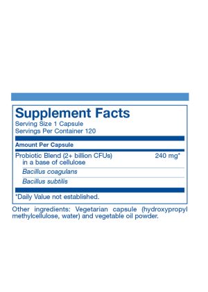 Ther-Biotic Biospora - Spore-based probiotic with Bacillus coagulans and subtilis for GI and immune support.