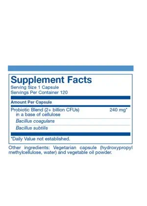 Ther-Biotic Biospora - Spore-based probiotic with Bacillus coagulans and subtilis for GI and immune support.