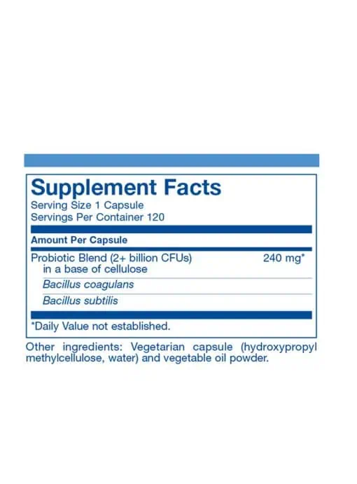 Ther-Biotic Biospora - Spore-based probiotic with Bacillus coagulans and subtilis for GI and immune support.
