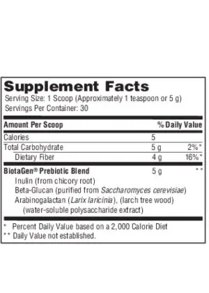 Ther-Biotic Biotagen Powder - Prebiotic blend with inulin and beta-glucan for digestive and immune support.
