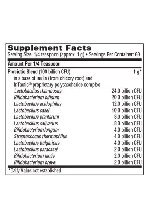 Ther-Biotic Complete Powder - 100 billion CFU, 12-strain probiotic for comprehensive microbiome support.