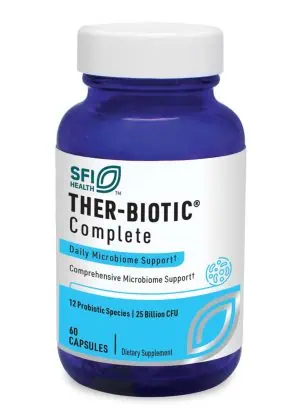 Ther-Biotic Complete - 12-strain, 25 billion CFU comprehensive probiotic for gut and immune health.