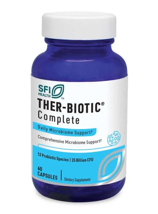 Ther-Biotic Complete - 12-strain, 25 billion CFU comprehensive probiotic for gut and immune health.