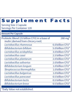 Ther-Biotic Complete - 12-strain, 25 billion CFU comprehensive probiotic for gut and immune health.