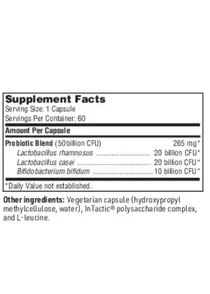 Ther-Biotic Detoxification Support - 50 billion CFU, 3-strain probiotic for gut barrier integrity and detox protocols.