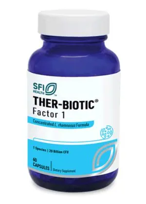 Ther-Biotic Factor 1 - 20 billion CFU Lactobacillus rhamnosus probiotic for GI and immune support.