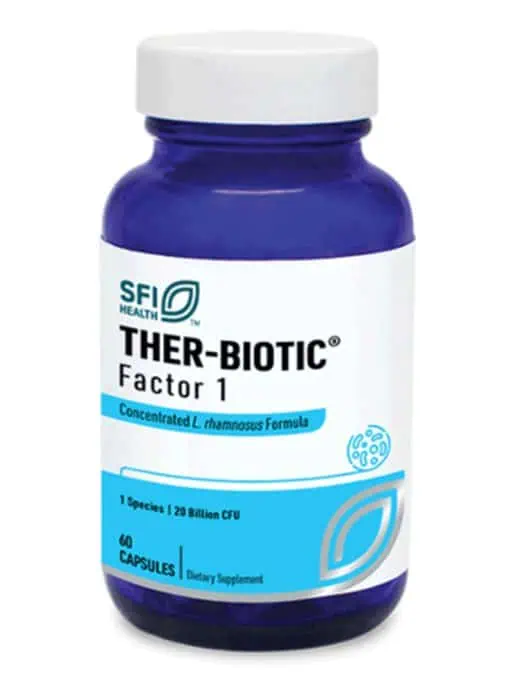 Ther-Biotic Factor 1 - 20 billion CFU Lactobacillus rhamnosus probiotic for GI and immune support.