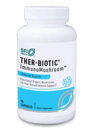 Ther-Biotic ImmunoMushroom - Organic mushroom and green tea extract blend for immune support.