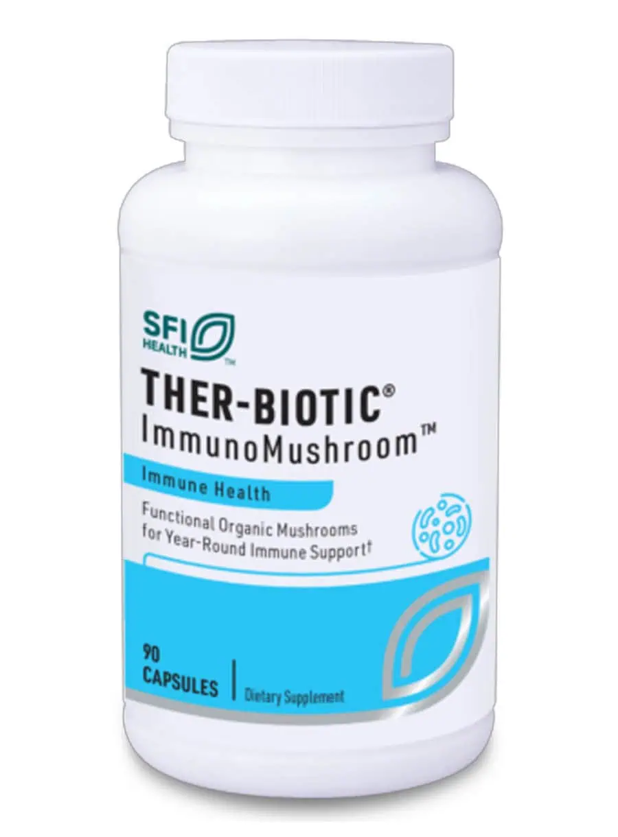 Ther-Biotic ImmunoMushroom - Organic mushroom and green tea extract blend for immune support.