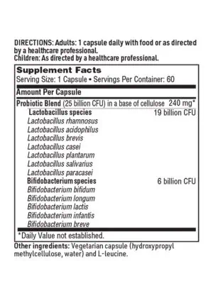 Ther-Biotic LactoPrime Plus - 12-strain probiotic free of prebiotics for sensitive digestive systems.
