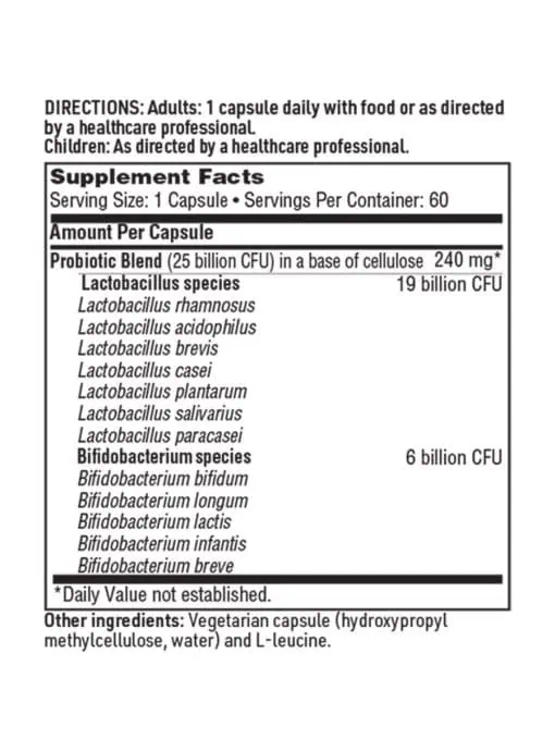 Ther-Biotic LactoPrime Plus - 12-strain probiotic free of prebiotics for sensitive digestive systems.