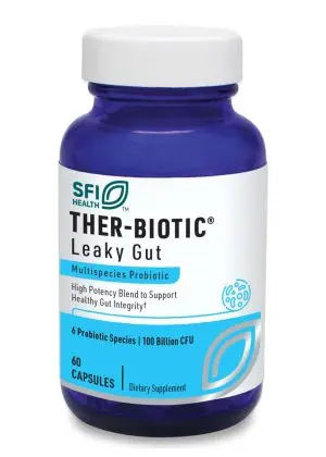 Ther-Biotic Leaky Gut (Factor 6) - 100 billion CFU probiotic for gut barrier and immune support.