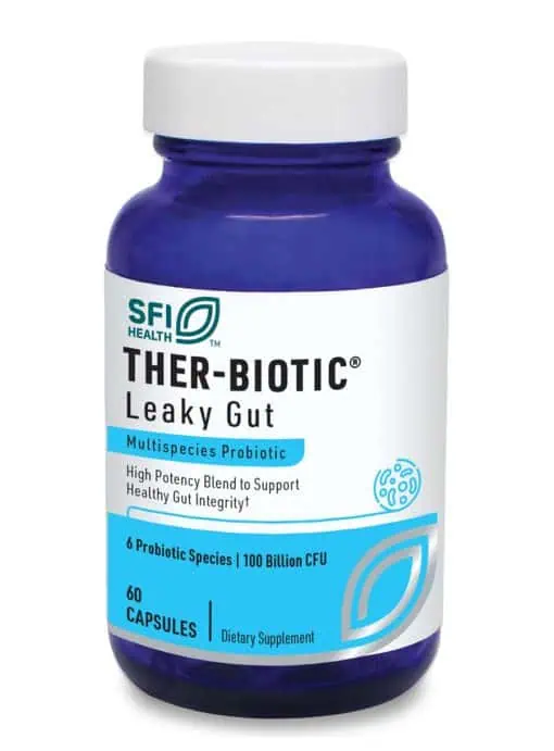 Ther-Biotic Leaky Gut (Factor 6) - 100 billion CFU probiotic for gut barrier and immune support.