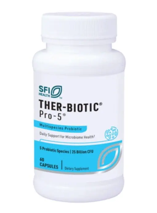 Ther-Biotic Pro-5 - 25 billion CFU, 5-strain probiotic for balancing intestinal microbiota.