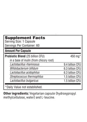 Ther-Biotic Pro-5 - 25 billion CFU, 5-strain probiotic for balancing intestinal microbiota.
