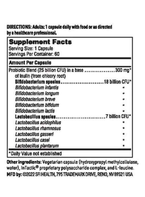 Ther-Biotic Senior Formula - 10-strain, 25 billion CFU probiotic for adults over 60.