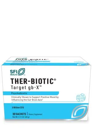 Ther-Biotic Target GBx - 9-strain probiotic with Ecologic BARRIER for mood and gut-brain axis support.