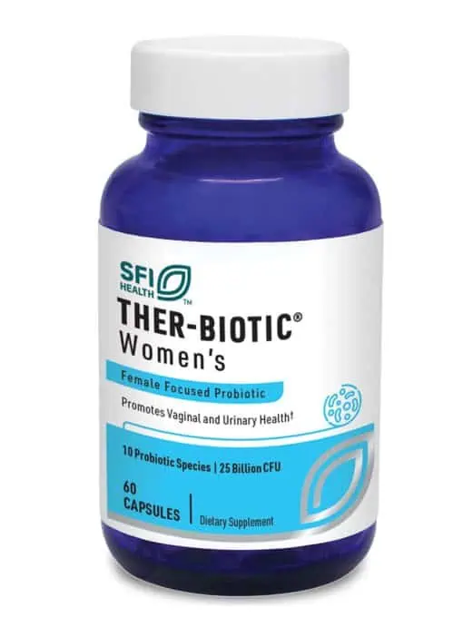 Ther-Biotic Women's Probiotic - 10-strain, 25 billion CFU probiotic for vaginal and urinary health.