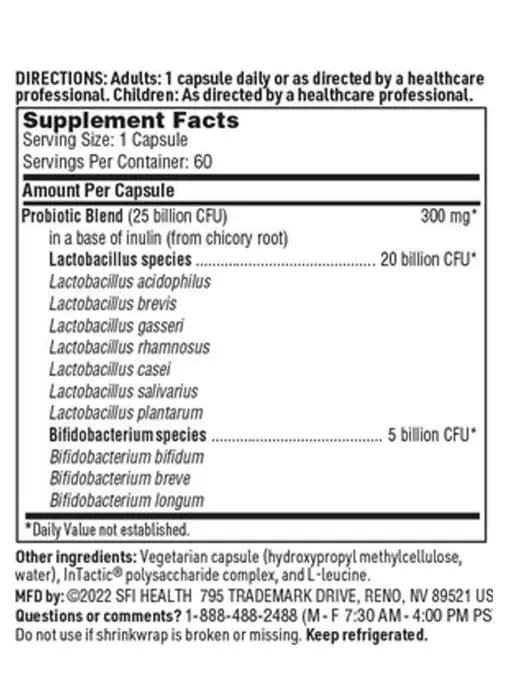 Ther-Biotic Women's Probiotic - 10-strain, 25 billion CFU probiotic for vaginal and urinary health.